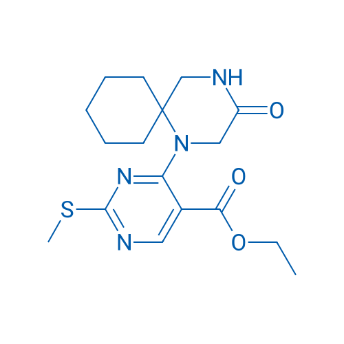 Ethyl 2-(methylthio)-4-(3-oxo-1,4-diazaspiro[5.5]undecan-1-yl)pyrimidine-5-carboxylate 1g
