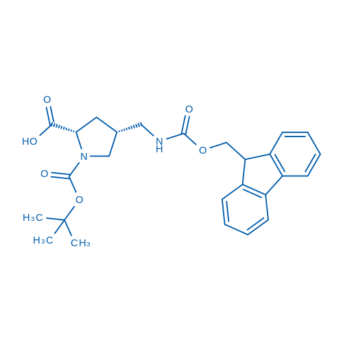 (2S,4R)-Fmoc-4-aminomethyl-1-boc-pyrrolidine-2-carboxylic acid 250mg