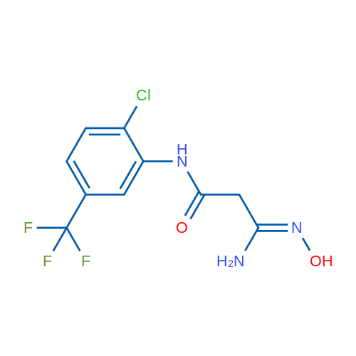 N-[2-Chloro-5-(trifluoromethyl)phenyl]-2-[(Z)-N'-hydroxycarbamimidoyl]acetamide 1g