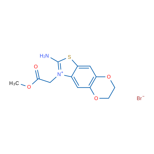 2-amino-3-(2-methoxy-2-oxoethyl)-6,7-dihydro-[1,4]dioxino[2',3':4,5]benzo[1,2-d]thiazol-3-ium bromide 1g