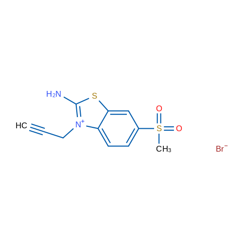 2-amino-6-(methylsulfonyl)-3-(prop-2-yn-1-yl)benzo[d]thiazol-3-ium bromide 5g