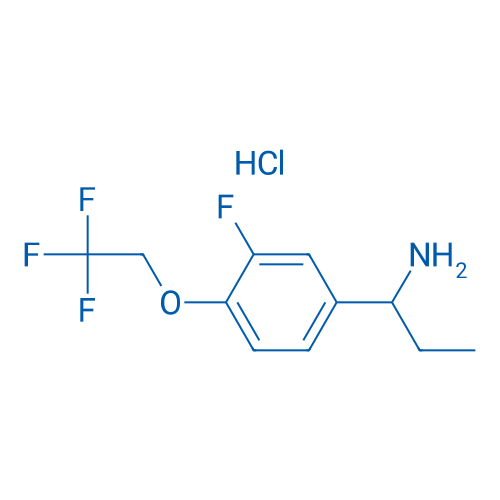 1-(3-Fluoro-4-(2,2,2-trifluoroethoxy)phenyl)propan-1-amine hydrochloride 250mg