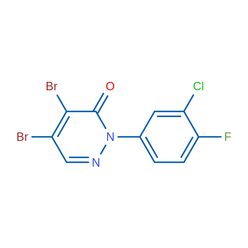 4,5-Dibromo-2-(3-chloro-4-fluorophenyl)pyridazin-3(2H)-one 1g