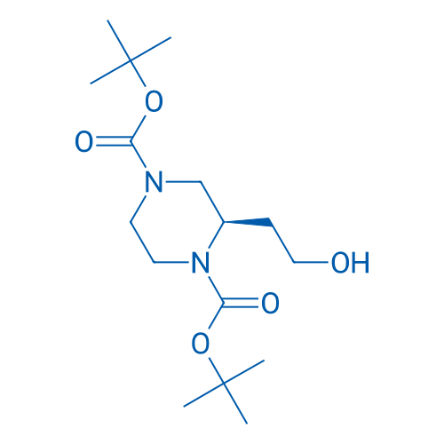 Di-tert-butyl (R)-2-(2-hydroxyethyl)piperazine-1,4-dicarboxylate 1g