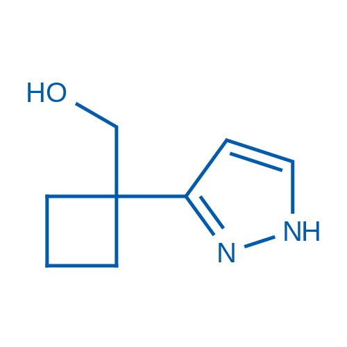 (1-(1H-Pyrazol-3-yl)cyclobutyl)methanol 250mg