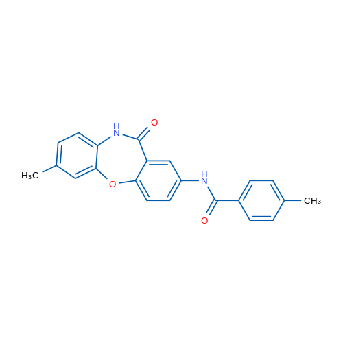 4-Methyl-N-{5-methyl-10-oxo-2-oxa-9-azatricyclo[9.4.0.0^{3,8}]pentadeca-1(11),3(8),4,6,12,14-hexaen-13-yl}benzamide 1g
