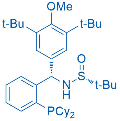 (R)-N-((S)-(3,5-Di-tert-butyl-4-methoxyphenyl)(2-(dicyclohexylphosphanyl)phenyl)methyl)-2-methylpropane-2-sulfinamide 250mg
