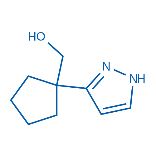 (1-(1H-Pyrazol-3-yl)cyclopentyl)methanol 50mg