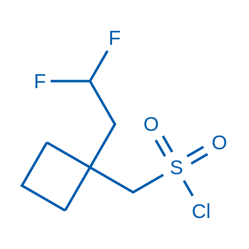 (1-(2,2-Difluoroethyl)cyclobutyl)methanesulfonyl chloride 50mg
