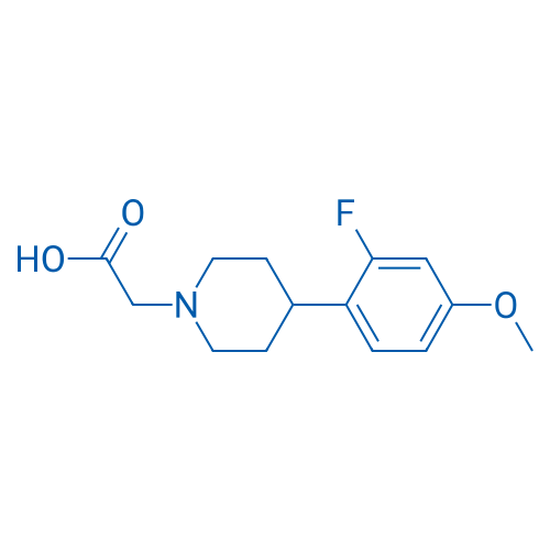 2-(4-(2-Fluoro-4-methoxyphenyl)piperidin-1-yl)acetic acid 250mg