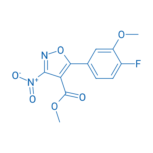 Methyl 5-(4-fluoro-3-methoxyphenyl)-3-nitroisoxazole-4-carboxylate 250mg