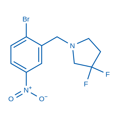 1-(2-Bromo-5-nitrobenzyl)-3,3-difluoropyrrolidine 5g