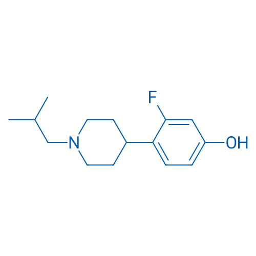 3-Fluoro-4-(1-isobutylpiperidin-4-yl)phenol 250mg