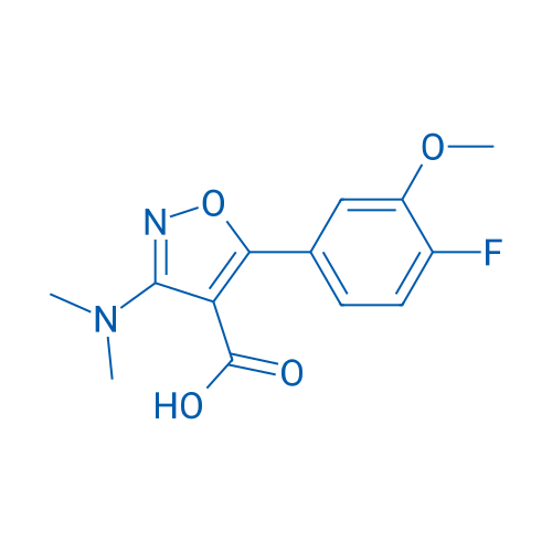 3-(Dimethylamino)-5-(4-fluoro-3-methoxyphenyl)isoxazole-4-carboxylic acid 250mg