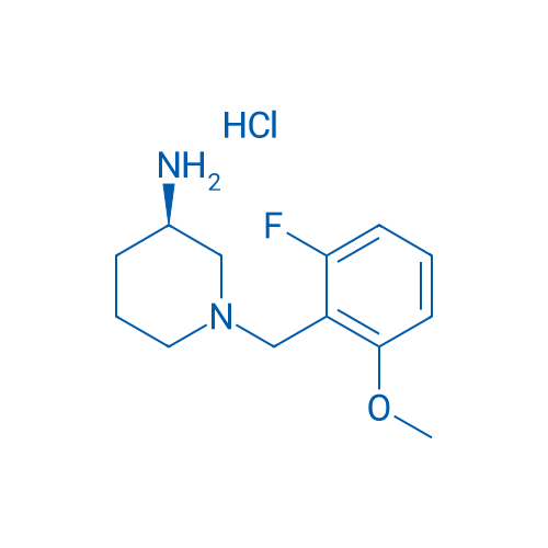 (R)-1-(2-Fluoro-6-methoxybenzyl)piperidin-3-amine hydrochloride 250mg