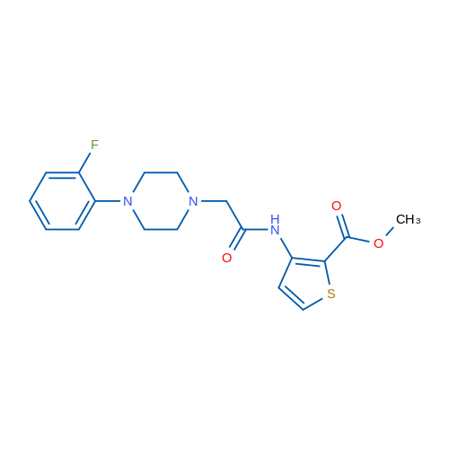 Methyl 3-{2-[4-(2-fluorophenyl)piperazin-1-yl]acetamido}thiophene-2-carboxylate 1g