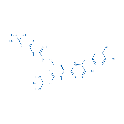 (11S,14S)-11-((tert-Butoxycarbonyl)amino)-14-(3,4-dihydroxybenzyl)-6-imino-2,2-dimethyl-4,12-dioxo-3,8-dioxa-5,7,13-triazapentadecan-15-oic acid 100mg