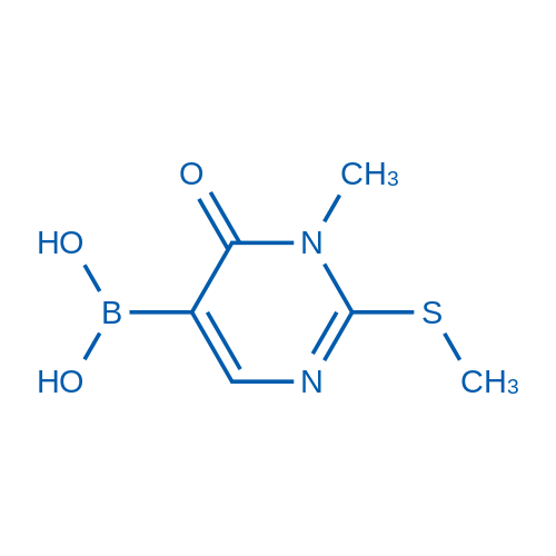 (1-Methyl-2-(methylthio)-6-oxo-1,6-dihydropyrimidin-5-yl)boronic acid 250mg