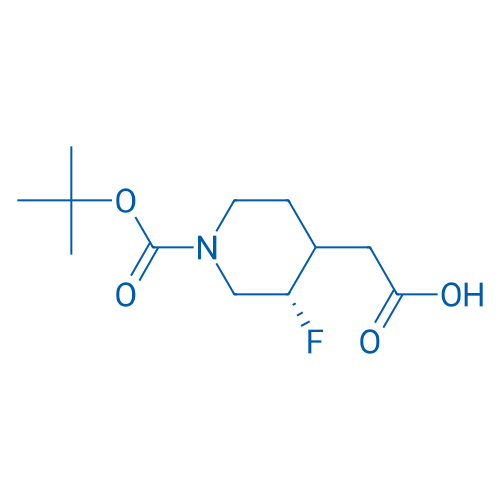 2-((3S)-1-(tert-Butoxycarbonyl)-3-fluoropiperidin-4-yl)acetic acid 5g