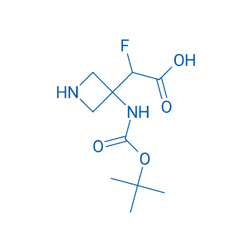 2-[3-(tert-Butoxycarbonylamino)azetidin-3-yl]-2-fluoro-acetic acid 250mg