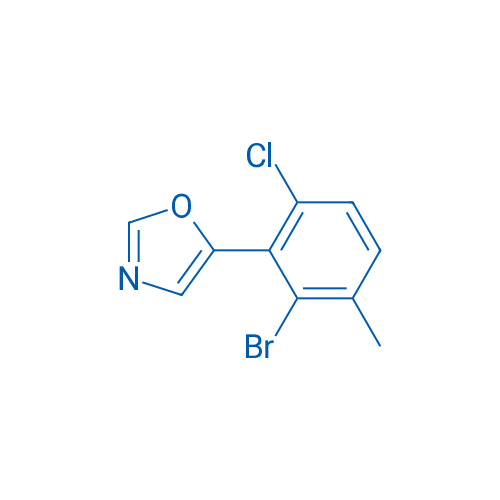 5-(2-Bromo-6-chloro-3-methylphenyl)oxazole 250mg