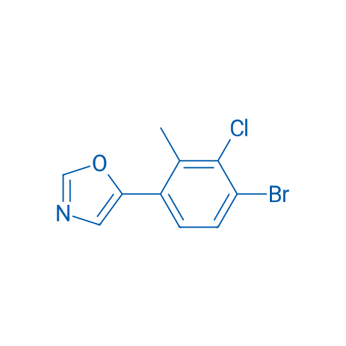 5-(4-Bromo-3-chloro-2-methylphenyl)oxazole 100mg
