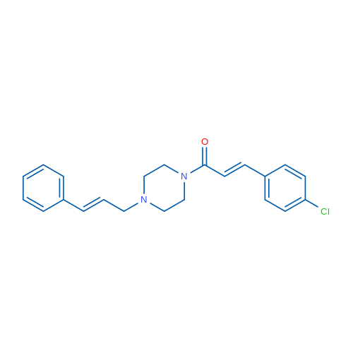 (2E)-3-(4-Chlorophenyl)-1-{4-[(2E)-3-phenylprop-2-en-1-yl]piperazin-1-yl}prop-2-en-1-one 1g