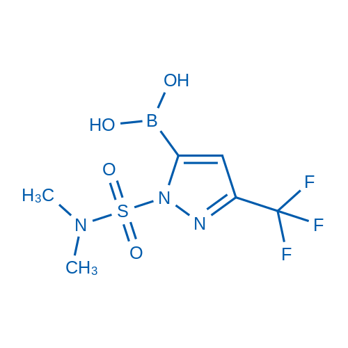 (1-(N,N-Dimethylsulfamoyl)-3-(trifluoromethyl)-1H-pyrazol-5-yl)boronic acid 250mg