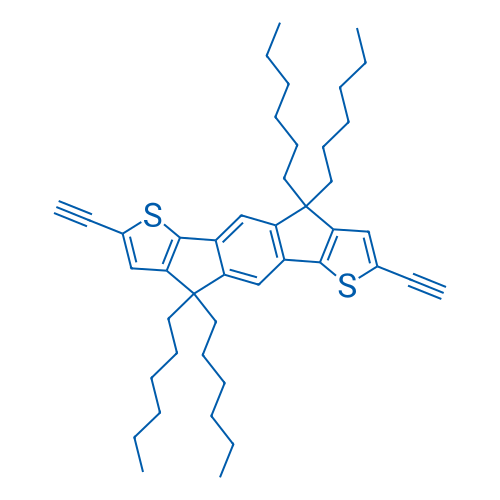 2,7-Diethynyl-4,4,9,9-tetrahexyl-4,9-dihydro-s-indaceno[1,2-b:5,6-b']dithiophene 250mg