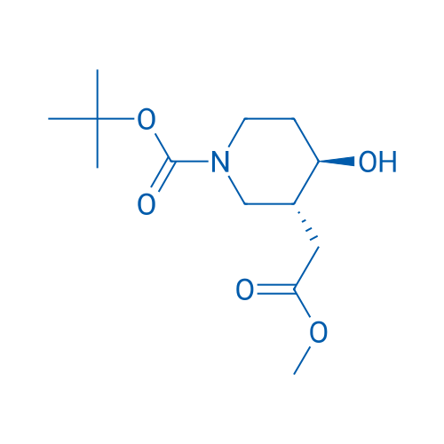 tert-Butyl (3R,4R)-4-hydroxy-3-(2-methoxy-2-oxoethyl)piperidine-1-carboxylate 250mg