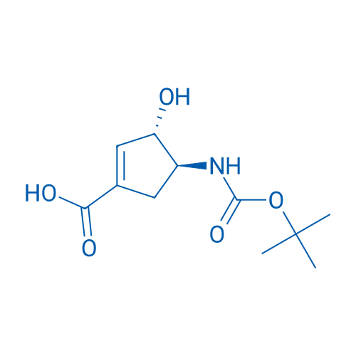 (3S,4S)-4-((tert-Butoxycarbonyl)amino)-3-hydroxycyclopent-1-ene-1-carboxylic acid 250mg