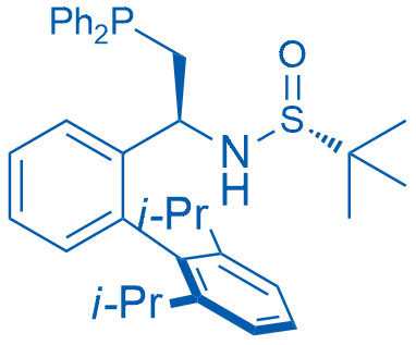 (R)-N-((S)-1-(2',6'-Diisopropyl-[1,1'-biphenyl]-2-yl)-2-(diphenylphosphanyl)ethyl)-2-methylpropane-2-sulfinamide 250mg