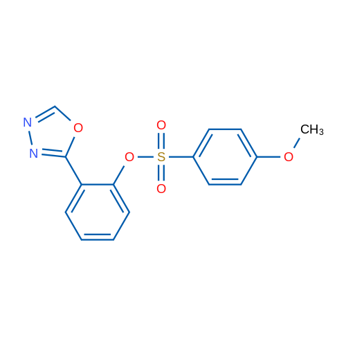 2-(1,3,4-Oxadiazol-2-yl)phenyl 4-methoxybenzene-1-sulfonate 1g