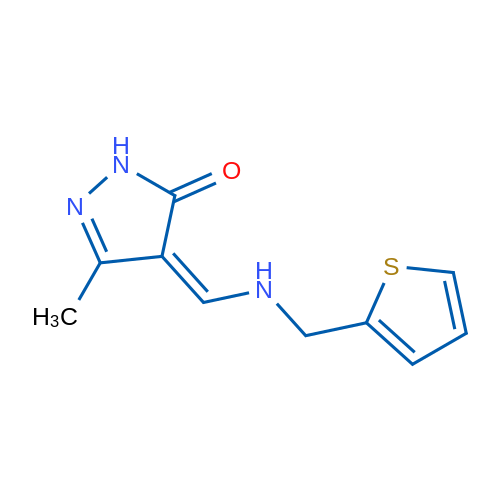 3-Methyl-4-({[(thiophen-2-yl)methyl]amino}methylidene)-4,5-dihydro-1H-pyrazol-5-one 1g
