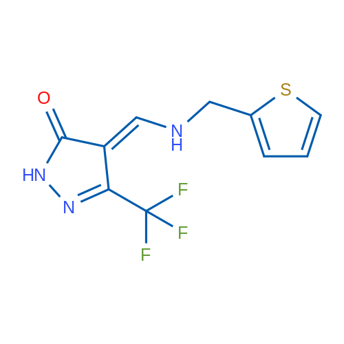 4-({[(thiophen-2-yl)methyl]amino}methylidene)-3-(trifluoromethyl)-4,5-dihydro-1H-pyrazol-5-one 1g