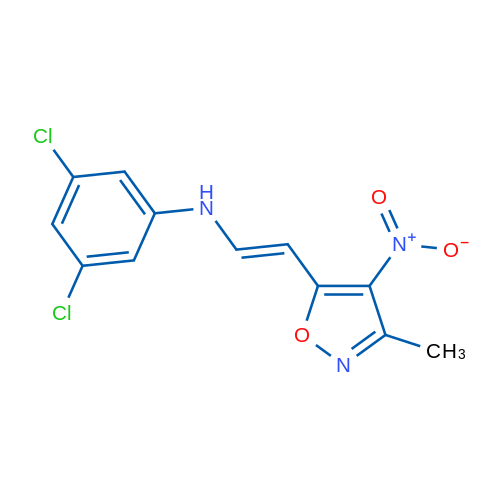 3,5-Dichloro-N-[(E)-2-(3-methyl-4-nitro-1,2-oxazol-5-yl)ethenyl]aniline 1g