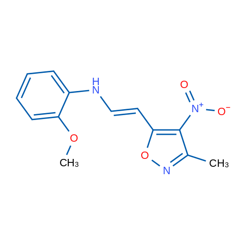 2-Methoxy-N-[(E)-2-(3-methyl-4-nitro-1,2-oxazol-5-yl)ethenyl]aniline 1g