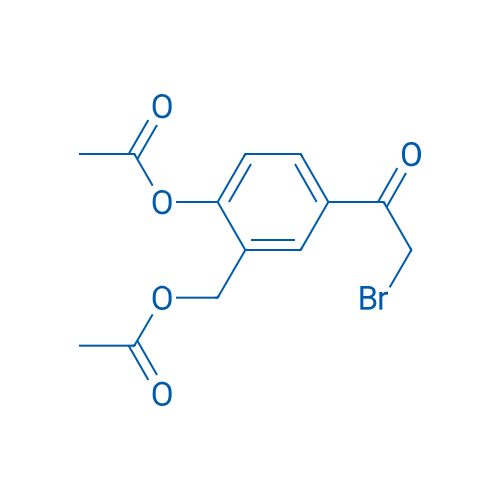 2-Acetoxy-5-(2-bromoacetyl)benzyl acetate 1g