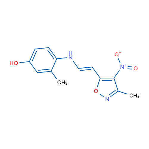 3-Methyl-4-{[(E)-2-(3-methyl-4-nitro-1,2-oxazol-5-yl)ethenyl]amino}phenol 1g