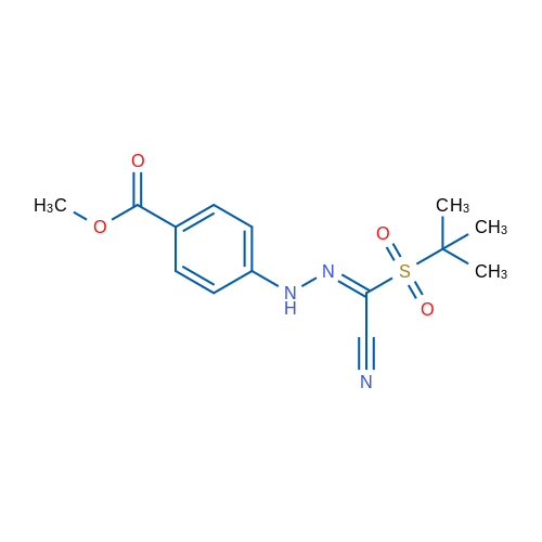 Methyl 4-{[(E)-[cyano(2-methylpropane-2-sulfonyl)methylidene]amino]amino}benzoate 1g