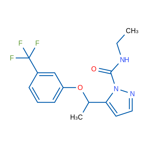 N-Ethyl-5-{1-[3-(trifluoromethyl)phenoxy]ethyl}-1H-pyrazole-1-carboxamide 1g