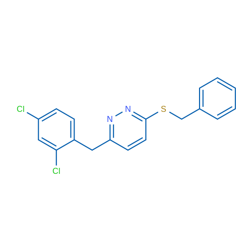 3-(Benzylsulfanyl)-6-[(2,4-dichlorophenyl)methyl]pyridazine 1g