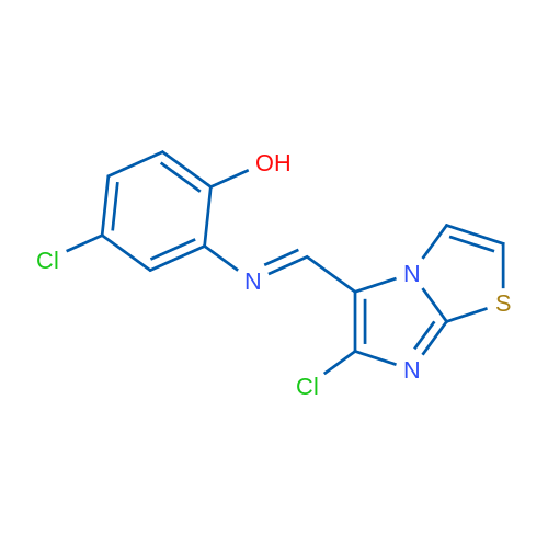 4-Chloro-2-[(E)-({6-chloroimidazo[2,1-b][1,3]thiazol-5-yl}methylidene)amino]phenol 1g