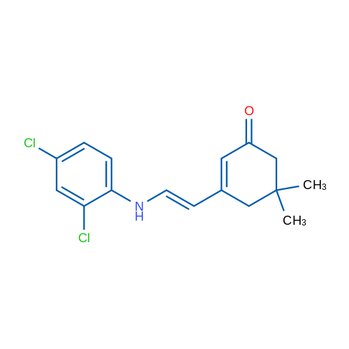 3-[(E)-2-[(2,4-Dichlorophenyl)amino]ethenyl]-5,5-dimethylcyclohex-2-en-1-one 1g