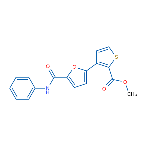 Methyl 3-[5-(phenylcarbamoyl)furan-2-yl]thiophene-2-carboxylate 1g