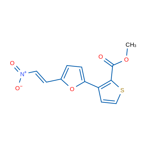 Methyl 3-{5-[(E)-2-nitroethenyl]furan-2-yl}thiophene-2-carboxylate 1g