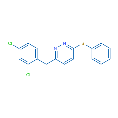 3-[(2,4-Dichlorophenyl)methyl]-6-(phenylsulfanyl)pyridazine 1g