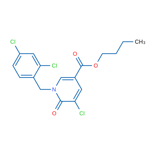Butyl 5-chloro-1-[(2,4-dichlorophenyl)methyl]-6-oxo-1,6-dihydropyridine-3-carboxylate 1g