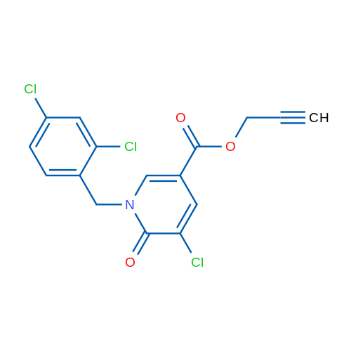 Prop-2-yn-1-yl 5-chloro-1-[(2,4-dichlorophenyl)methyl]-6-oxo-1,6-dihydropyridine-3-carboxylate 1g