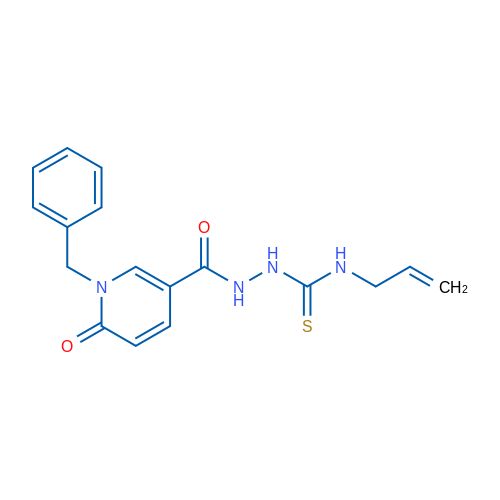 1-Benzyl-6-oxo-N-{[(prop-2-en-1-yl)carbamothioyl]amino}-1,6-dihydropyridine-3-carboxamide 1g